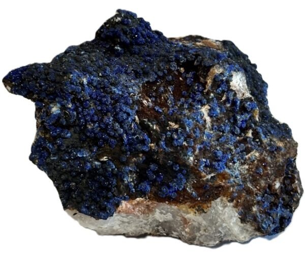 Natural azurite malachite freeform specimen 3 sians emporium Raw azurite and malachite freeform mineral specimen with deep blue crystalline crust on natural matrix